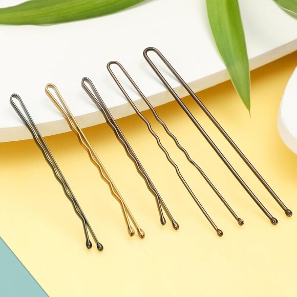 Hair Pins and Bobby Pins Set 500PCS Storage Box Black Brown Gold Hair Accessorie main image 2